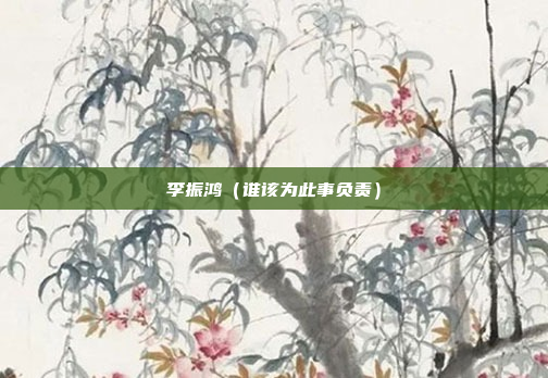 李振鸿(谁该为此事负责)