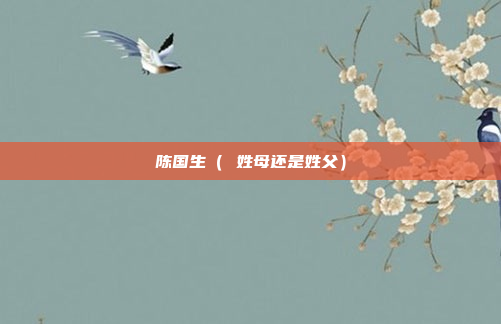 陈国生( 姓母还是姓父)
