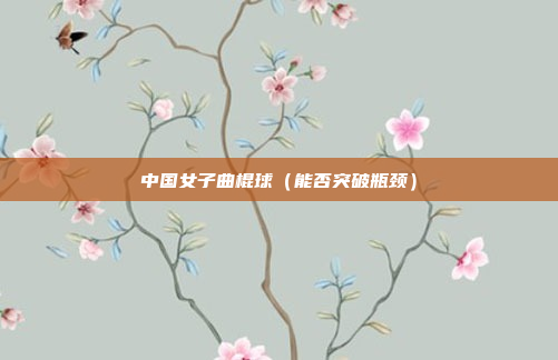 中国女子曲棍球(能否突破瓶颈)