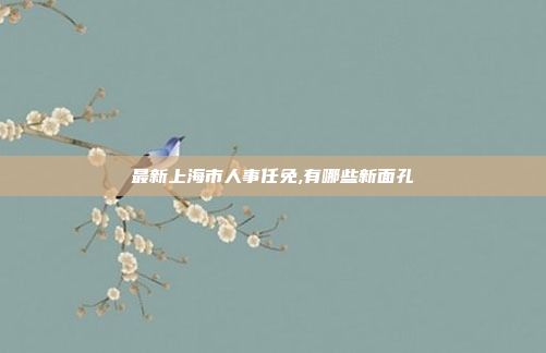最新上海市人事任免,有哪些新面孔