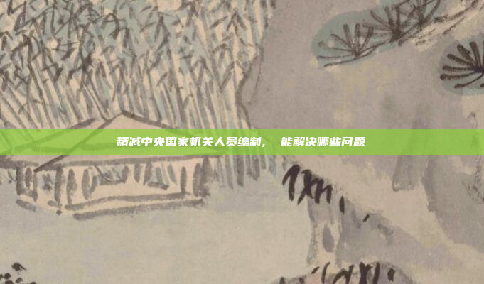精减中央国家机关人员编制,  能解决哪些问题