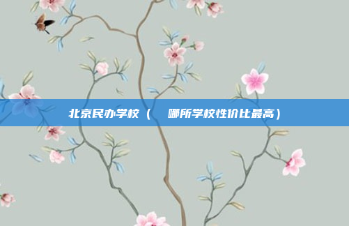北京民办学校(  哪所学校性价比最高)