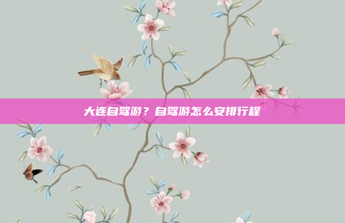 大连自驾游？自驾游怎么安排行程