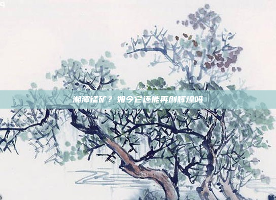 湘潭锰矿？如今它还能再创辉煌吗