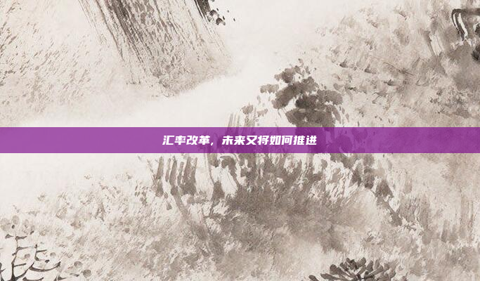 汇率改革, 未来又将如何推进