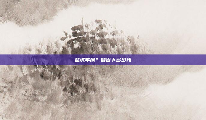 盐城车展?能省下多少钱