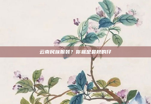 云南民族服装？你就是最靓的仔