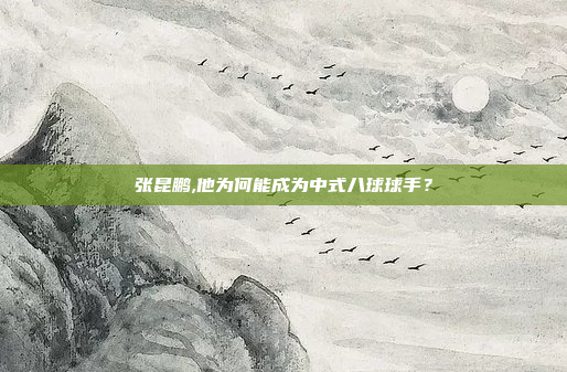张昆鹏,他为何能成为中式八球球手？