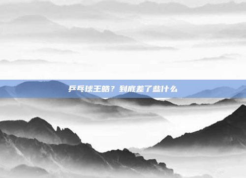 乒乓球王皓?到底差了些什么