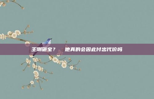 王刚砸宝?  他真的会因此付出代价吗