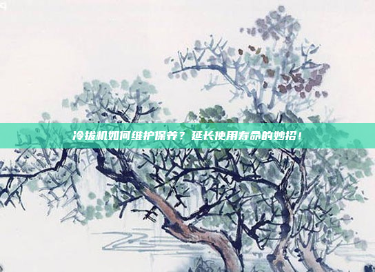 冷拔机如何维护保养？延长使用寿命的妙招！