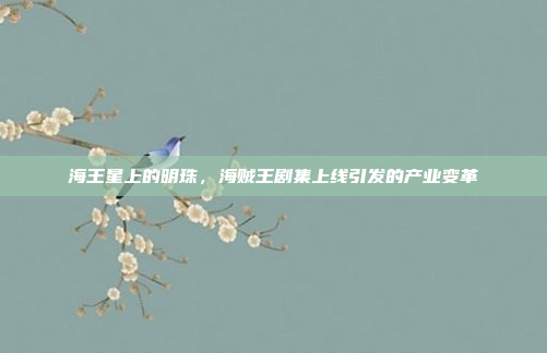 海王星上的明珠,海贼王剧集上线引发的产业变革