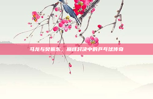 马龙与樊振东，巅峰对决中的乒乓球传奇