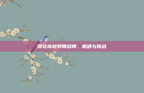 湖北高校教师招聘,机遇与挑战