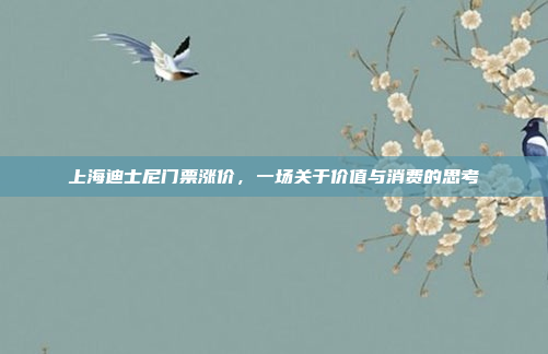 上海迪士尼门票涨价，一场关于价值与消费的思考