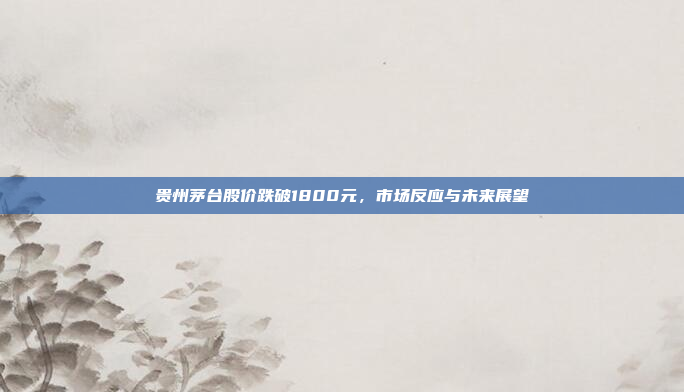 贵州茅台股价跌破1800元,市场反应与未来展望