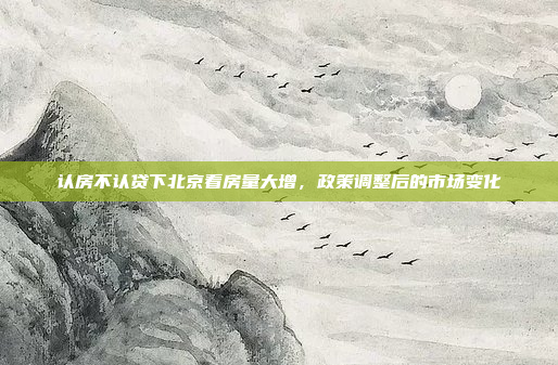 认房不认贷下北京看房量大增,政策调整后的市场变化
