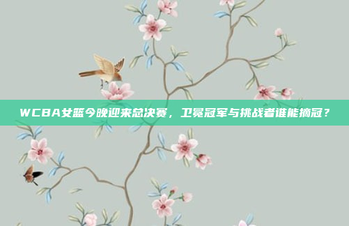 WCBA女篮今晚迎来总决赛，卫冕冠军与挑战者谁能摘冠？
