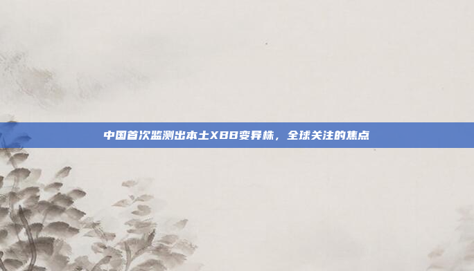 中国首次监测出本土XBB变异株,全球关注的焦点