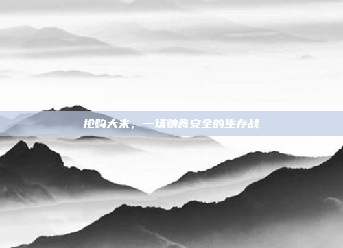 抢购大米,一场粮食安全的生存战