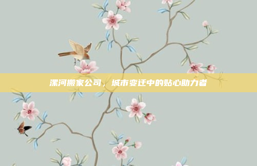 漯河搬家公司,城市变迁中的贴心助力者