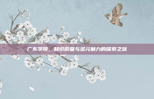 广东学院，知识殿堂与多元魅力的探索之旅