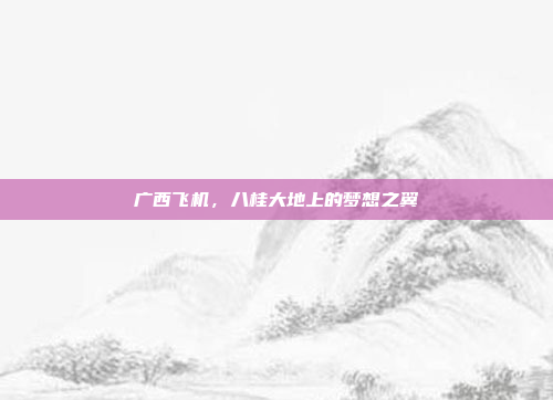 广西飞机,八桂大地上的梦想之翼