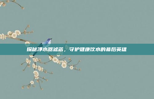 探秘净水器滤芯，守护健康饮水的幕后英雄