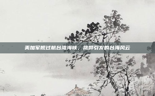 美加军舰过航台湾海峡，挑衅引发的台海风云