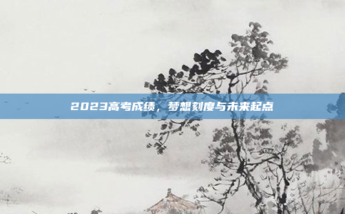 2023高考成绩，梦想刻度与未来起点