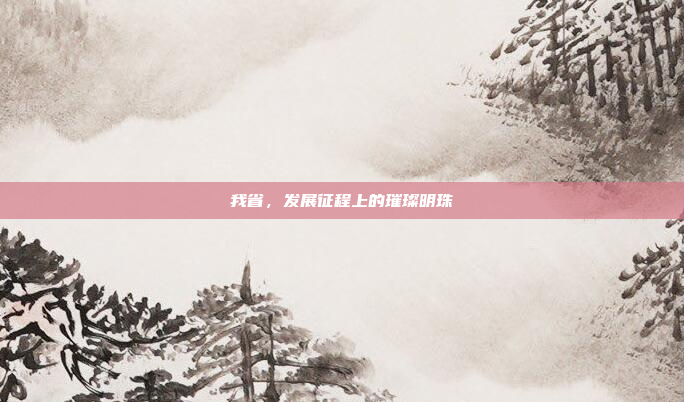 我省，发展征程上的璀璨明珠