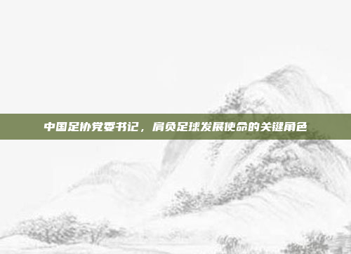 中国足协党委书记，肩负足球发展使命的关键角色