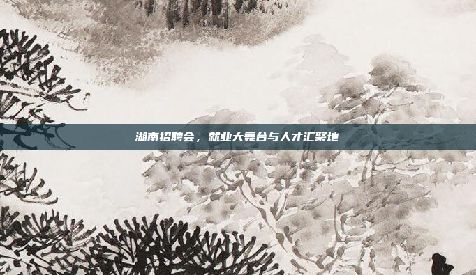 湖南招聘会，就业大舞台与人才汇聚地