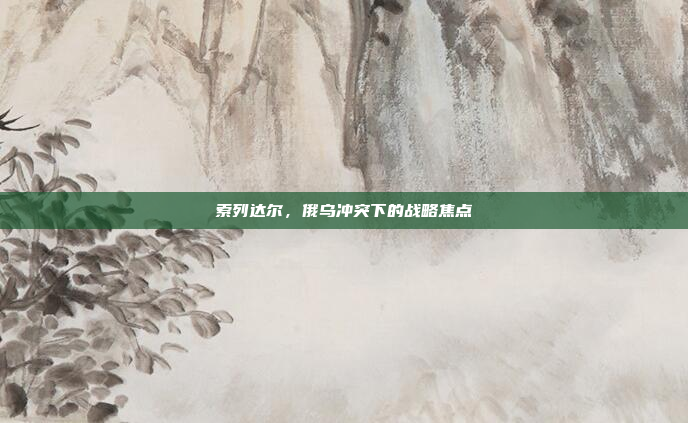 索列达尔，俄乌冲突下的战略焦点