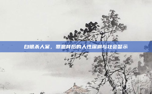 白银杀人案,罪恶背后的人性深渊与社会警示