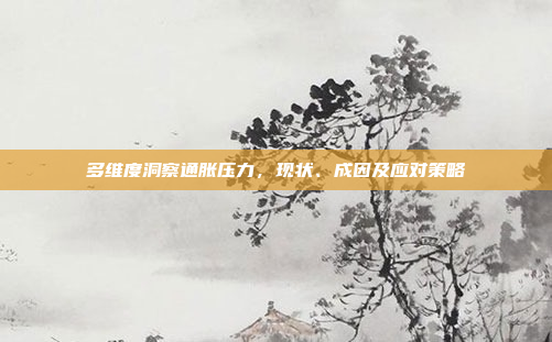 多维度洞察通胀压力，现状、成因及应对策略