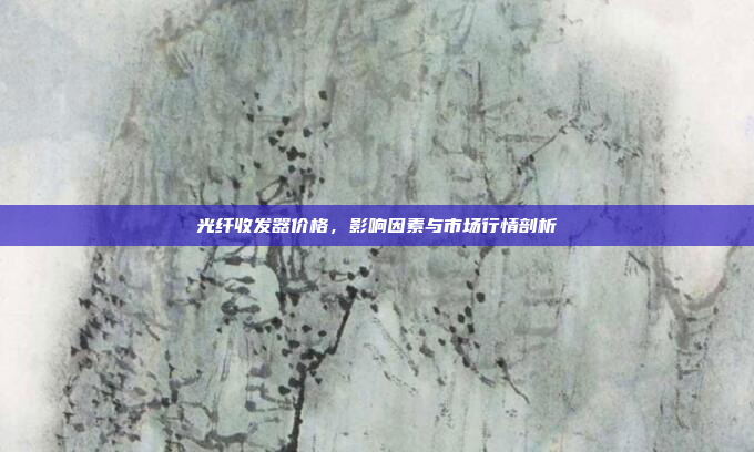 光纤收发器价格,影响因素与市场行情剖析