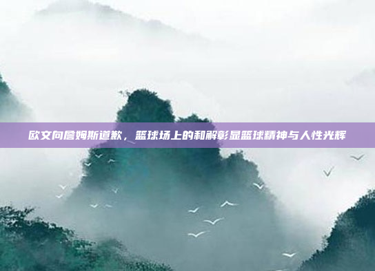 欧文向詹姆斯道歉，篮球场上的和解彰显篮球精神与人性光辉