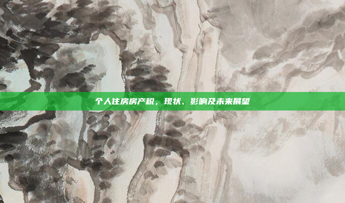 个人住房房产税，现状、影响及未来展望