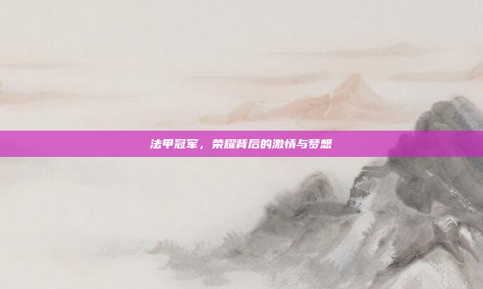 法甲冠军，荣耀背后的激情与梦想