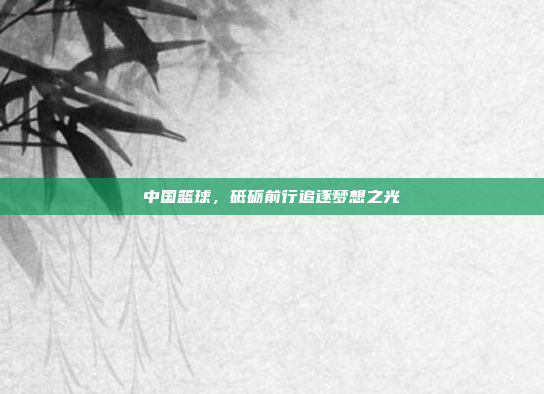 中国篮球,砥砺前行追逐梦想之光