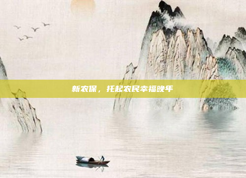 新农保，托起农民幸福晚年