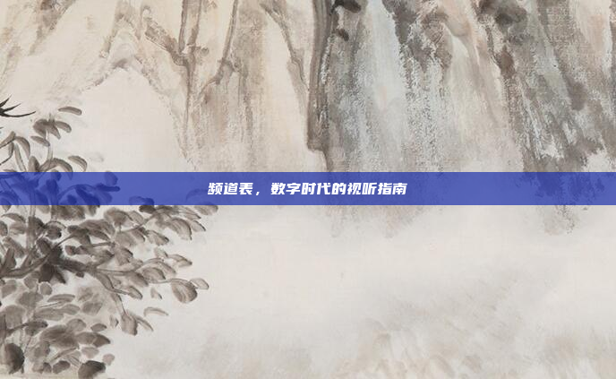频道表,数字时代的视听指南