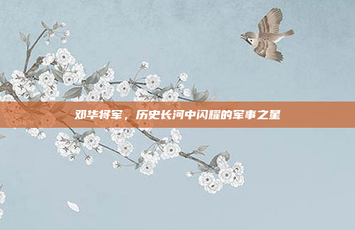 邓华将军，历史长河中闪耀的军事之星