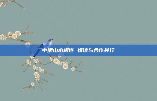 中缅山水相连 情谊与合作并行