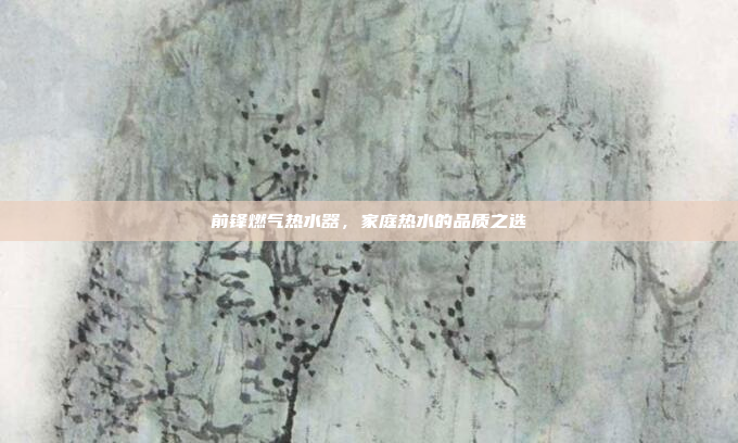 前锋燃气热水器,家庭热水的品质之选