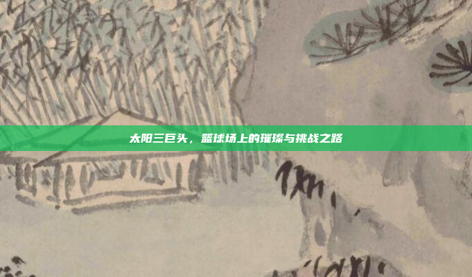 太阳三巨头，篮球场上的璀璨与挑战之路