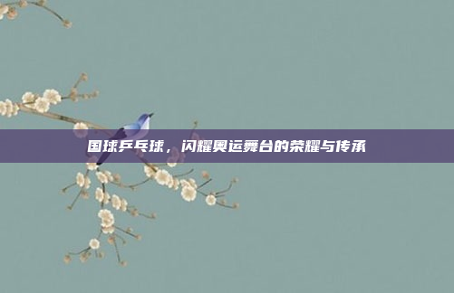国球乒乓球，闪耀奥运舞台的荣耀与传承