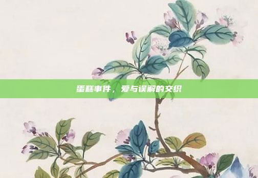 蛋糕事件，爱与误解的交织