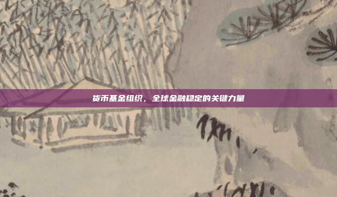 货币基金组织,全球金融稳定的关键力量
